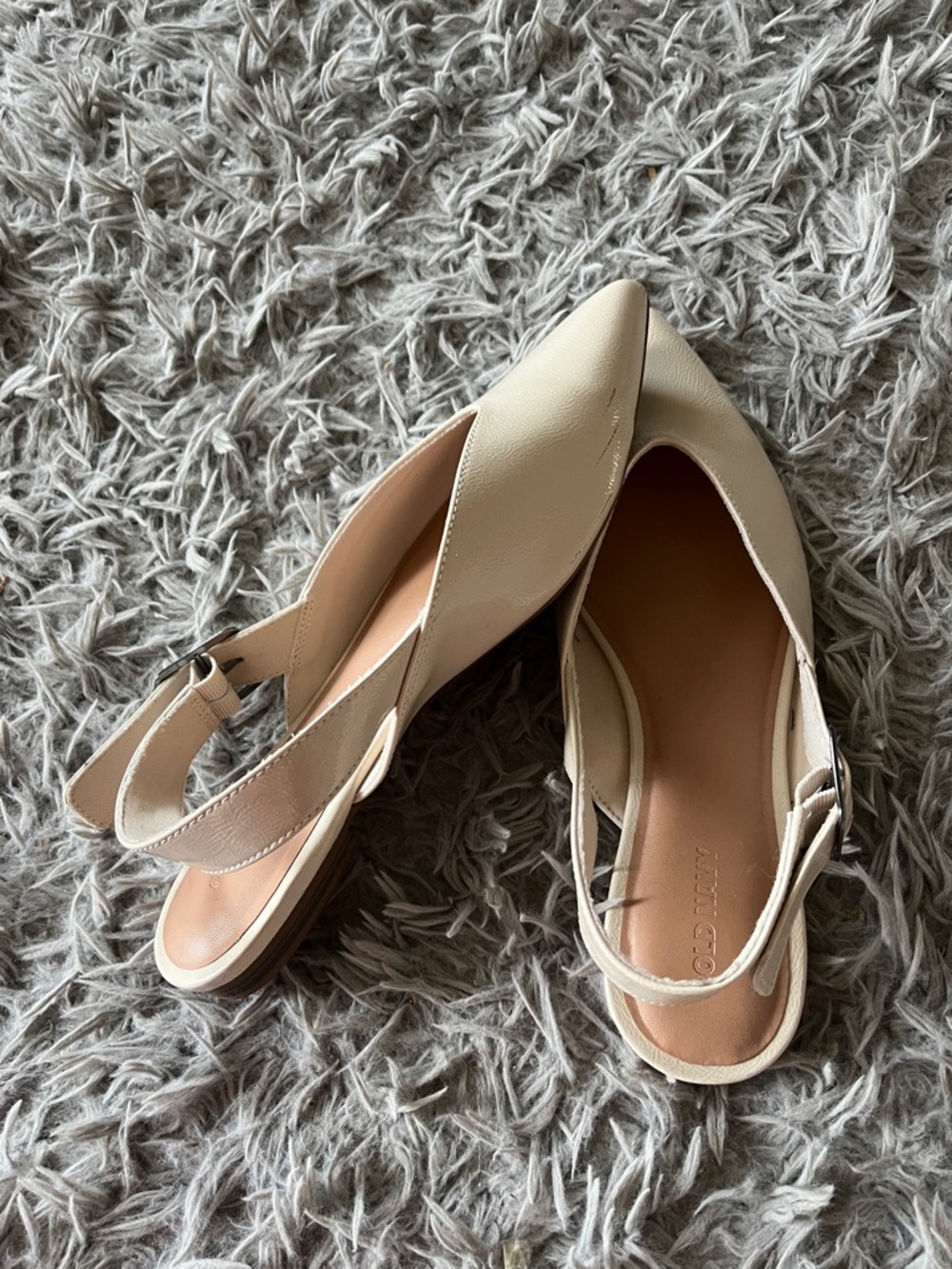 Old Navy Cream Pointed Slingback Flats